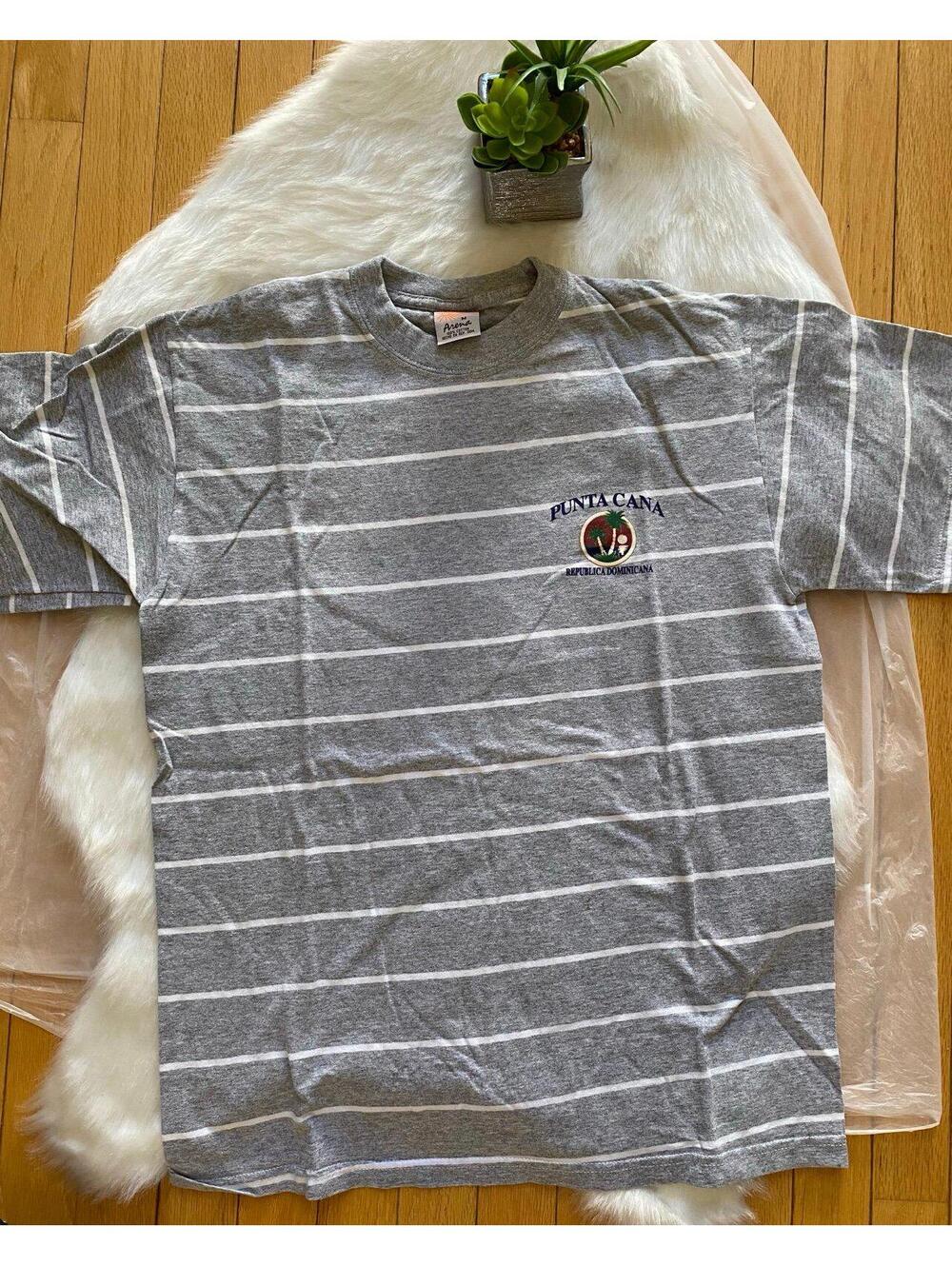 Arena Punta Cana Republica Dominicana Striped T-Shirt Size Medium